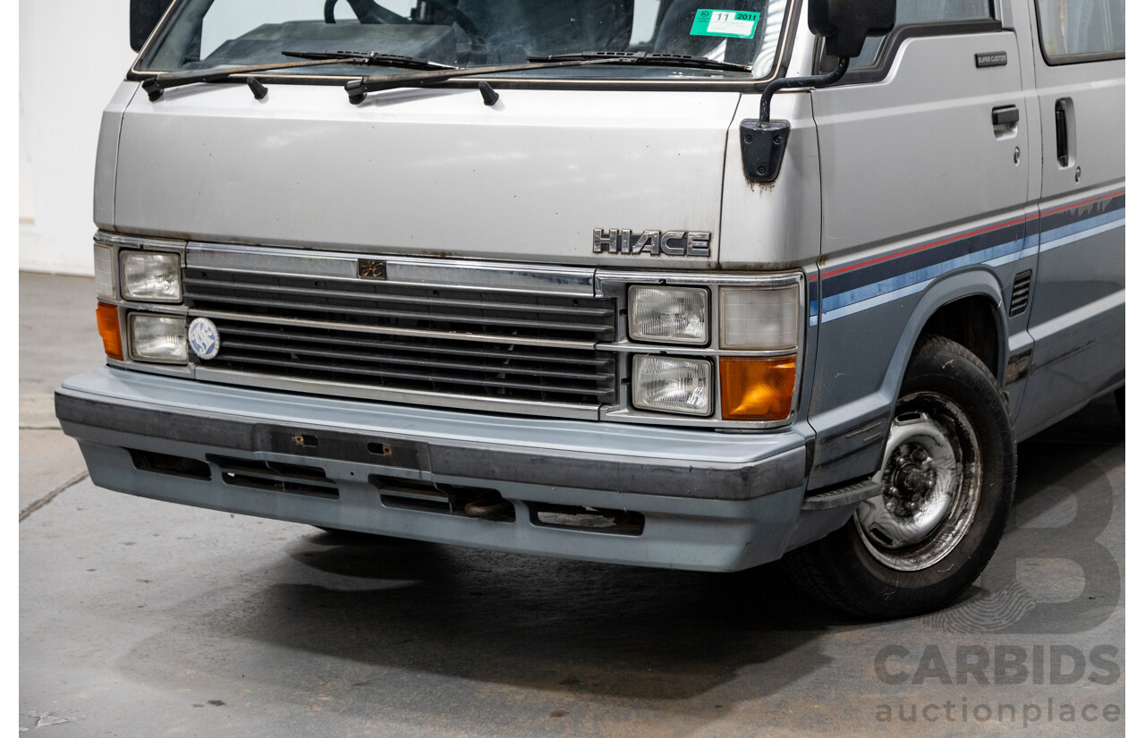 06/2001 Complied (1986) Toyota Hiace Super Custom YH51G 2d Van Silver 2.0L - 8 Seater - Import
