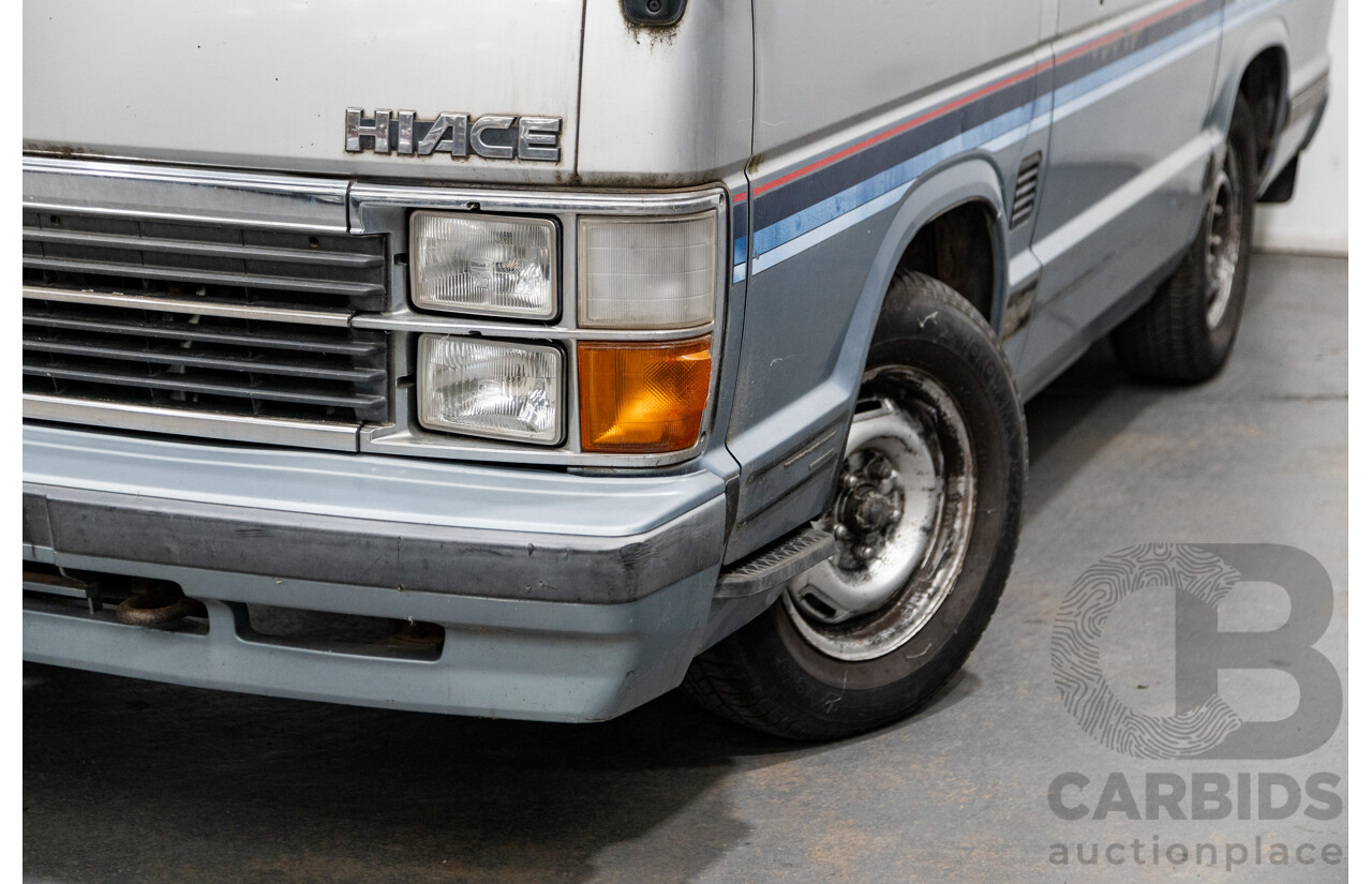 06/2001 Complied (1986) Toyota Hiace Super Custom YH51G 2d Van Silver 2.0L - 8 Seater - Import