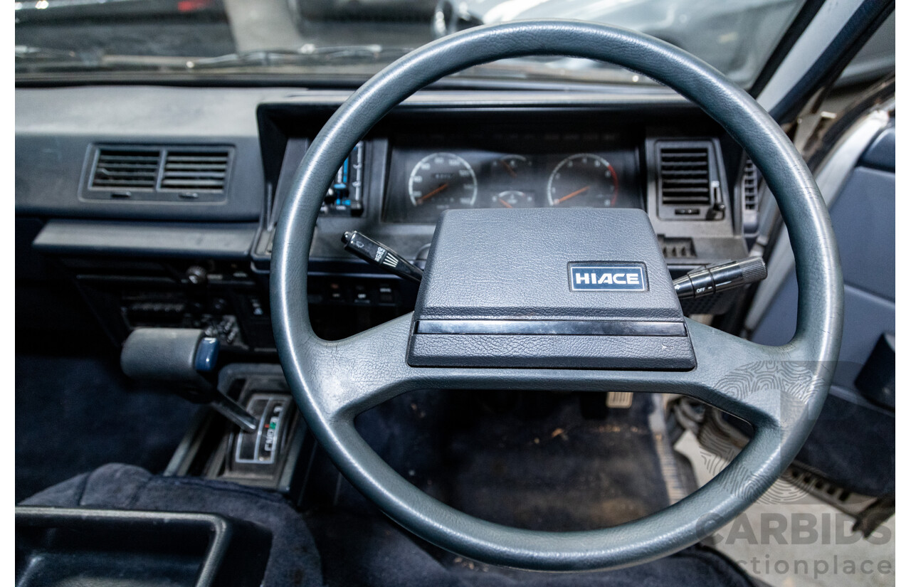 06/2001 Complied (1986) Toyota Hiace Super Custom YH51G 2d Van Silver 2.0L - 8 Seater - Import