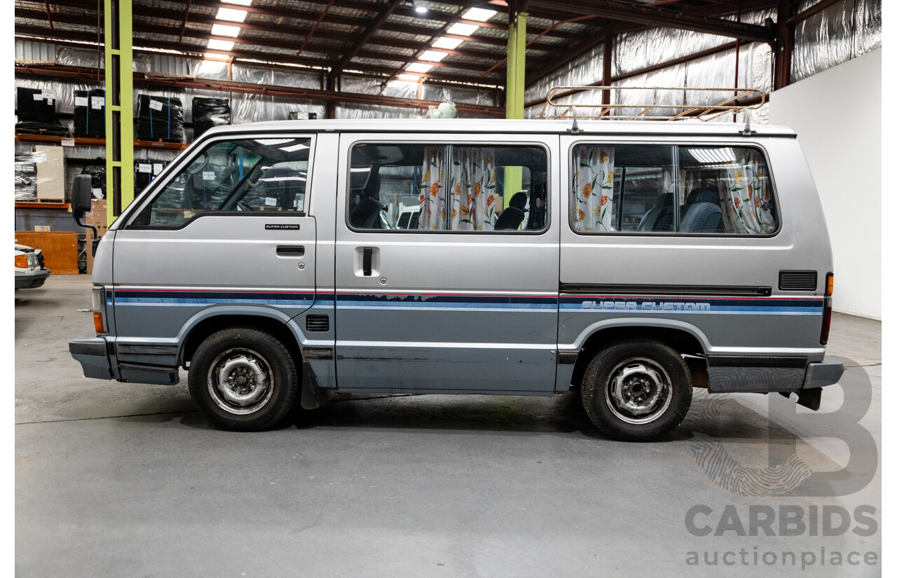 06/2001 Complied (1986) Toyota Hiace Super Custom YH51G 2d Van Silver 2.0L - 8 Seater - Import