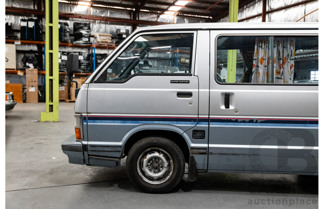 06/2001 Complied (1986) Toyota Hiace Super Custom YH51G 2d Van Silver 2.0L - 8 Seater - Import
