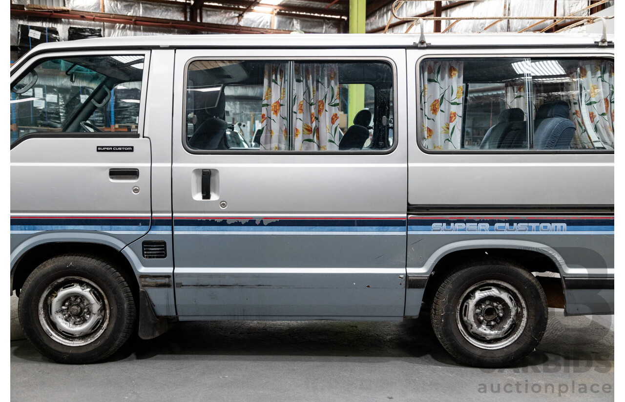 06/2001 Complied (1986) Toyota Hiace Super Custom YH51G 2d Van Silver 2.0L - 8 Seater - Import
