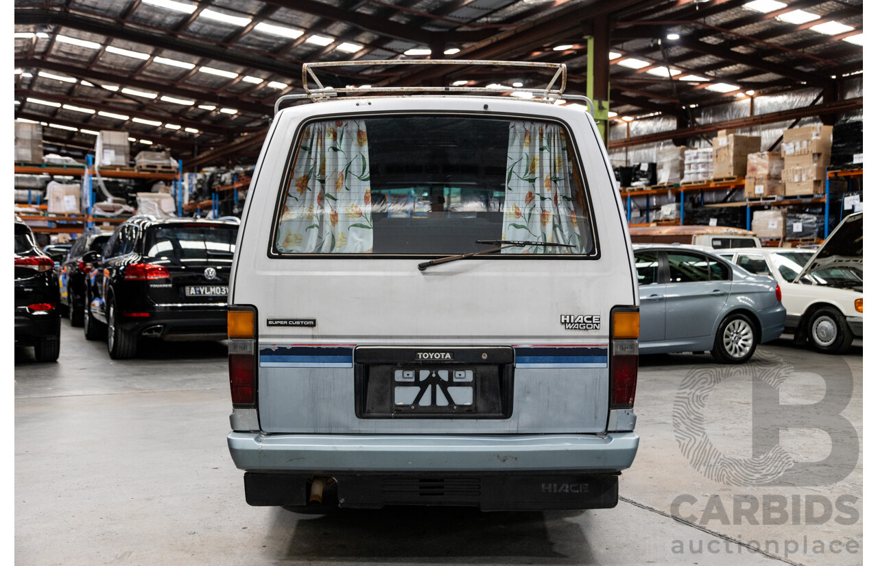 06/2001 Complied (1986) Toyota Hiace Super Custom YH51G 2d Van Silver 2.0L - 8 Seater - Import