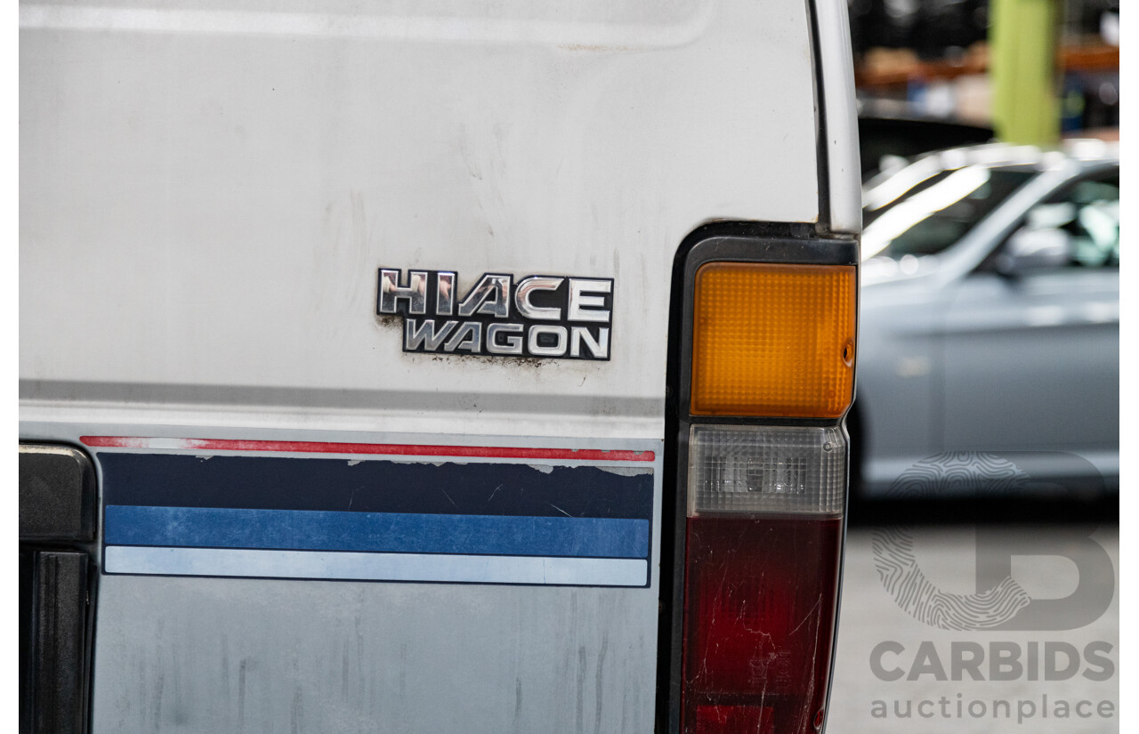 06/2001 Complied (1986) Toyota Hiace Super Custom YH51G 2d Van Silver 2.0L - 8 Seater - Import