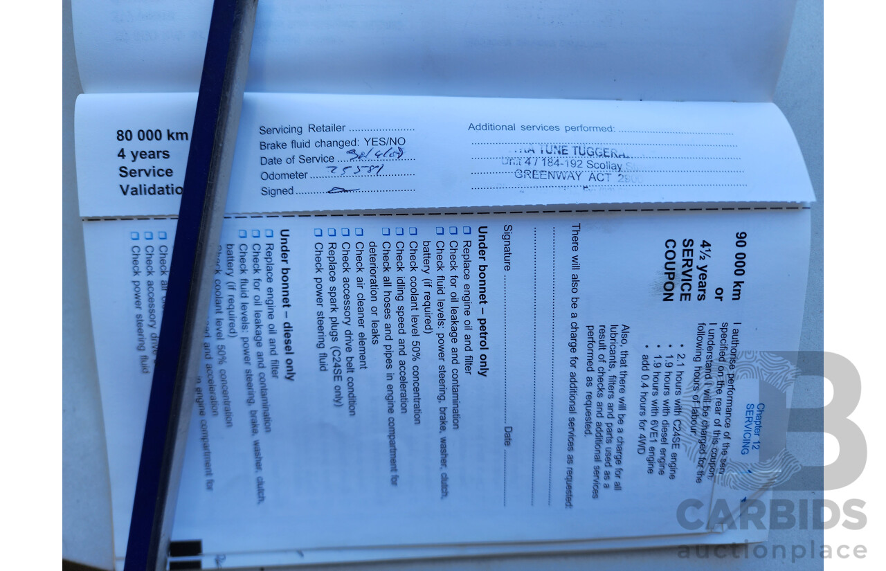 6/2005 Holden Rodeo LX RA C/Chas White 3.5L