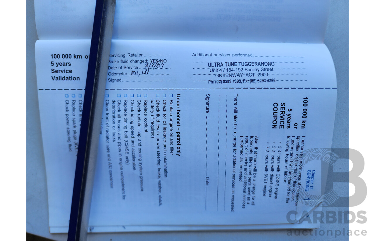 6/2005 Holden Rodeo LX RA C/Chas White 3.5L