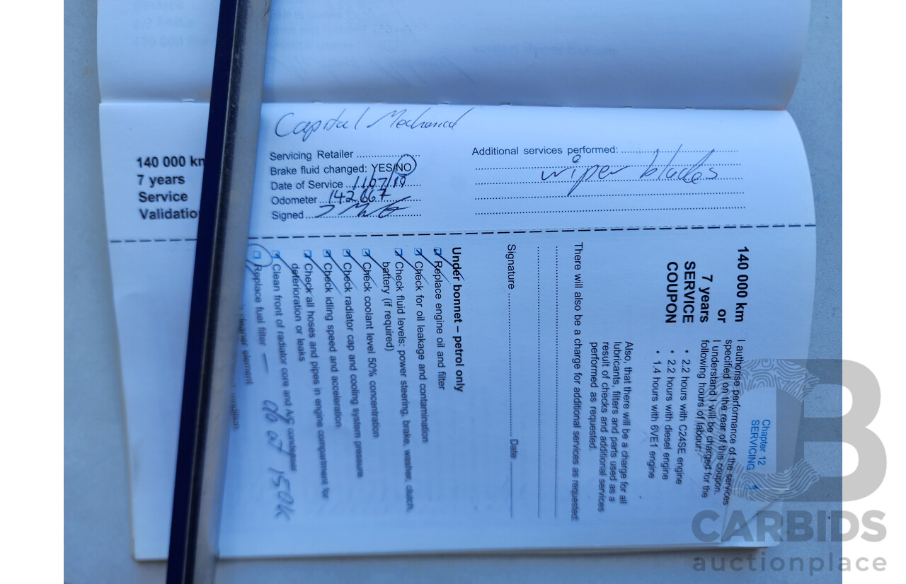 6/2005 Holden Rodeo LX RA C/Chas White 3.5L