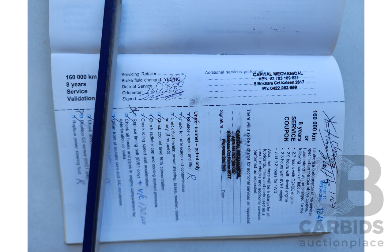 6/2005 Holden Rodeo LX RA C/Chas White 3.5L