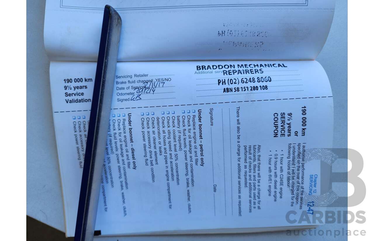 6/2005 Holden Rodeo LX RA C/Chas White 3.5L