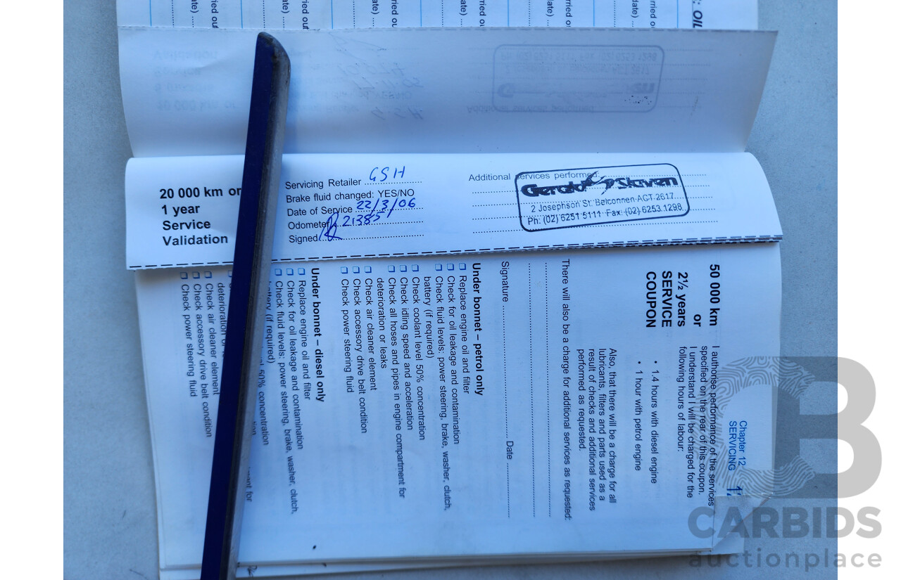 6/2005 Holden Rodeo LX RA C/Chas White 3.5L