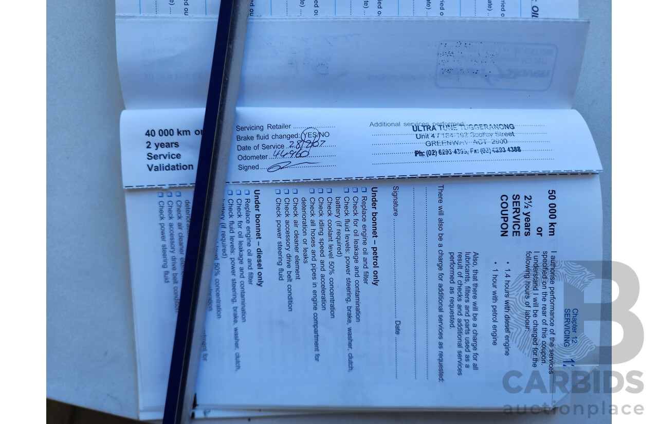 6/2005 Holden Rodeo LX RA C/Chas White 3.5L