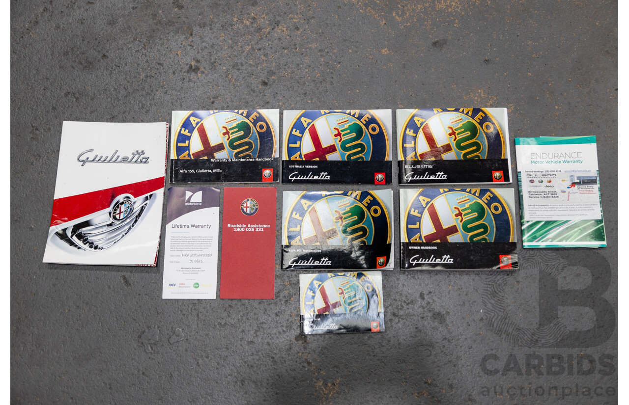 2/2013 Alfa Romeo Giulietta Distinctive Jtd-M 5d Hatchback Alfa Red Turbo Diesel 2.0L