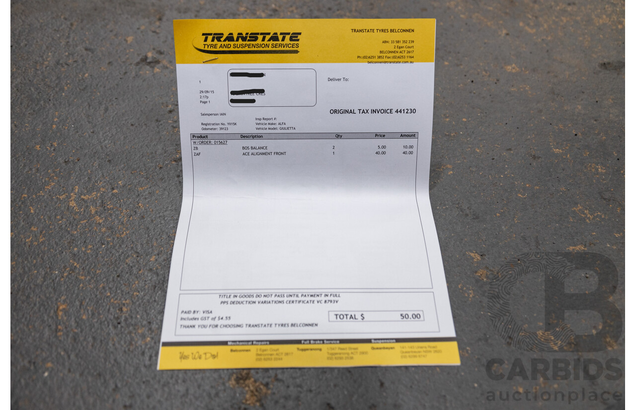 2/2013 Alfa Romeo Giulietta Distinctive Jtd-M 5d Hatchback Alfa Red Turbo Diesel 2.0L