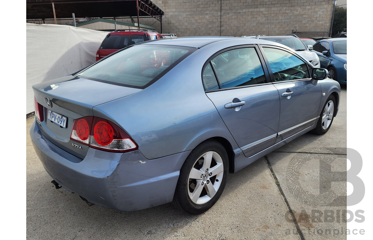 12/2007 Honda Civic Vti-L MY07 4d Sedan Blue 1.8L