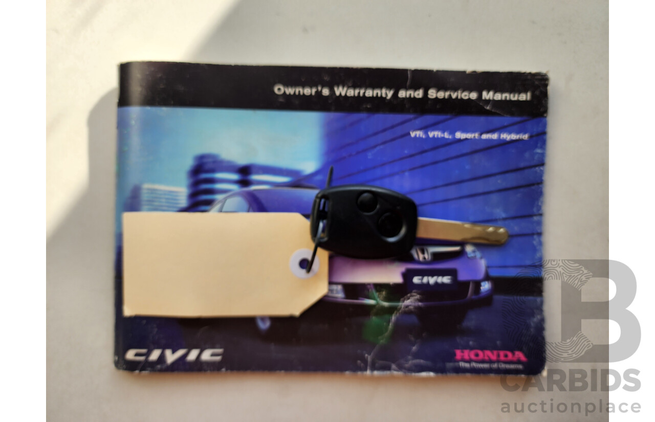 12/2007 Honda Civic Vti-L MY07 4d Sedan Blue 1.8L