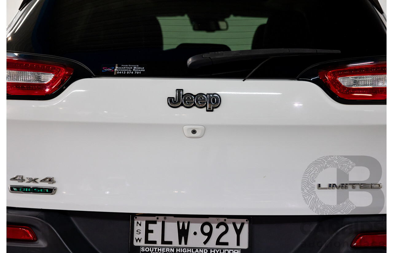 11/2014 Jeep Cherokee Limited (4x4) KL 4d Wagon Bright White Turbo Diesel 2.0L