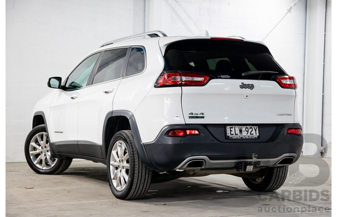 11/2014 Jeep Cherokee Limited (4x4) KL 4d Wagon Bright White Turbo Diesel 2.0L