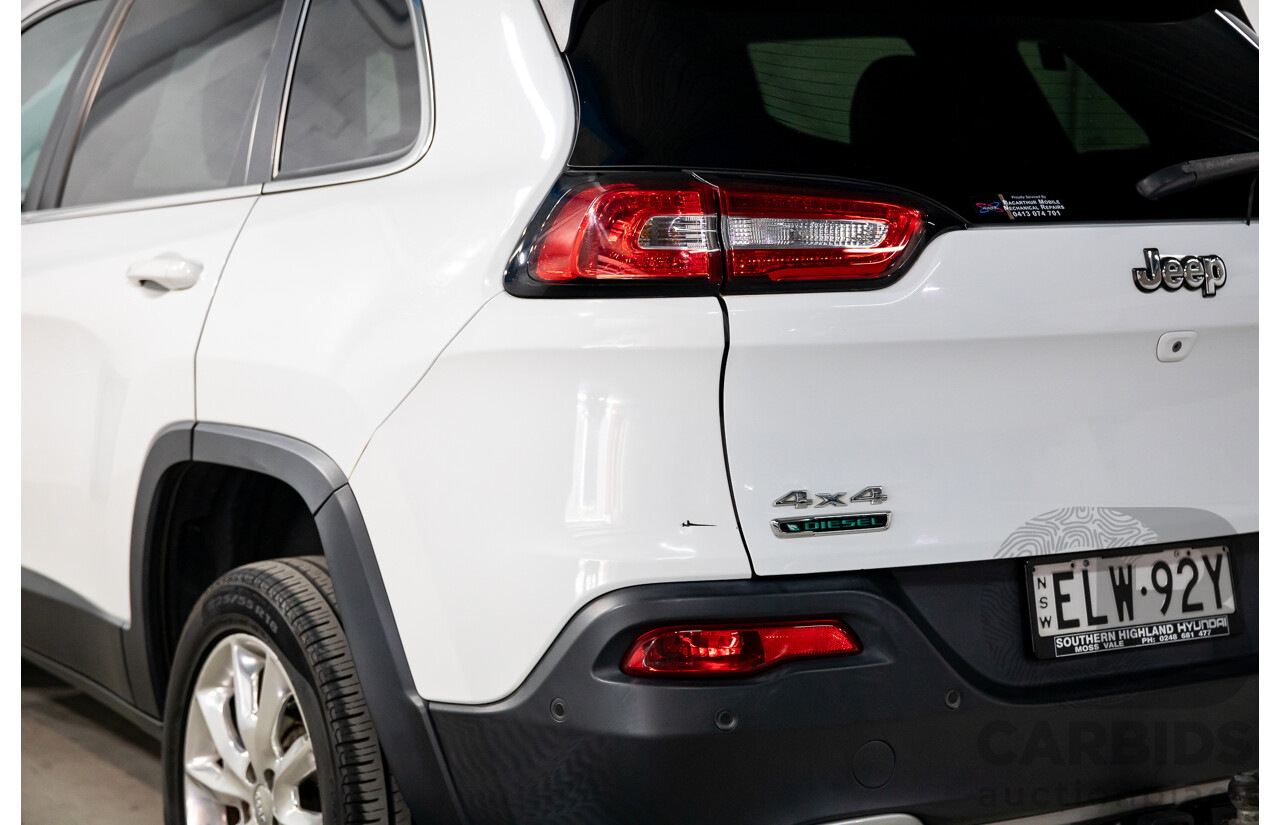 11/2014 Jeep Cherokee Limited (4x4) KL 4d Wagon Bright White Turbo Diesel 2.0L