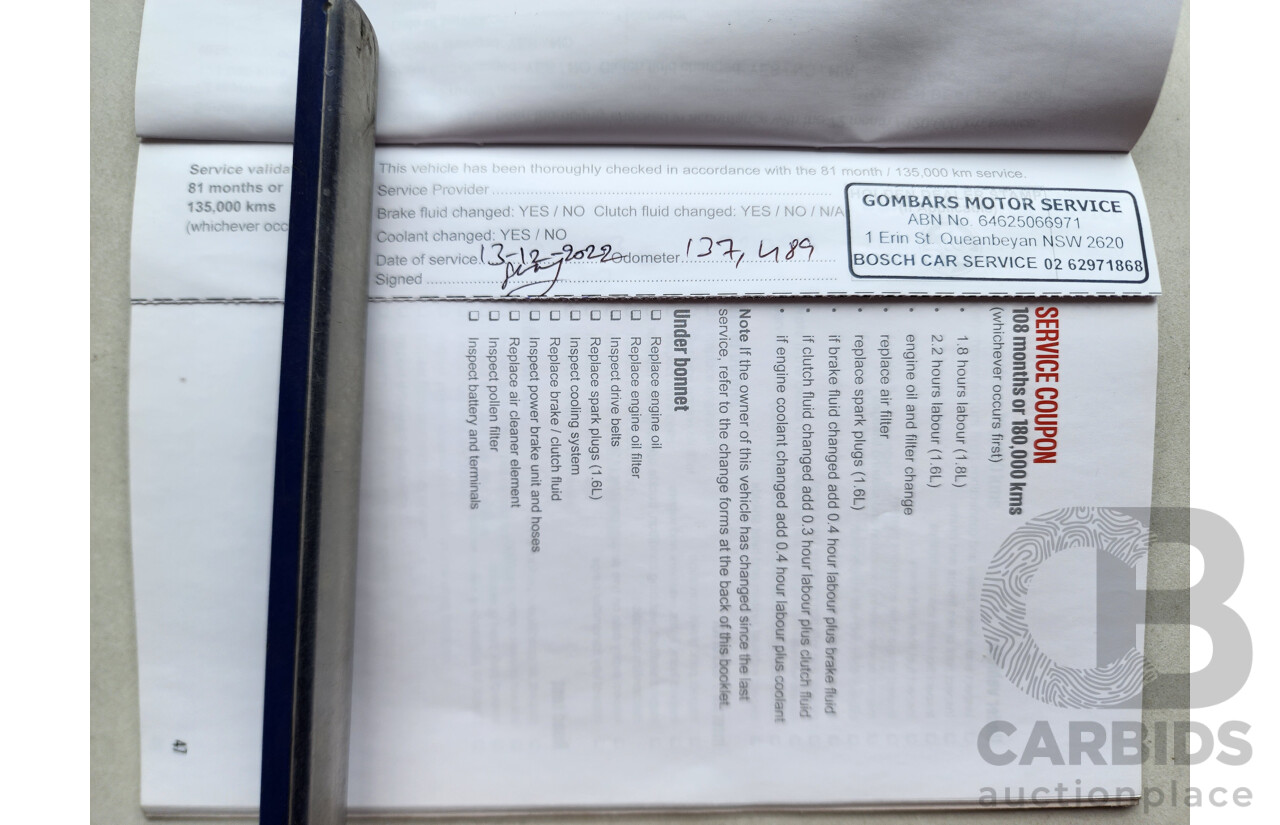 3/2016 Holden Cruze Z-Series JH MY14 5d Hatchback Blue 1.8L