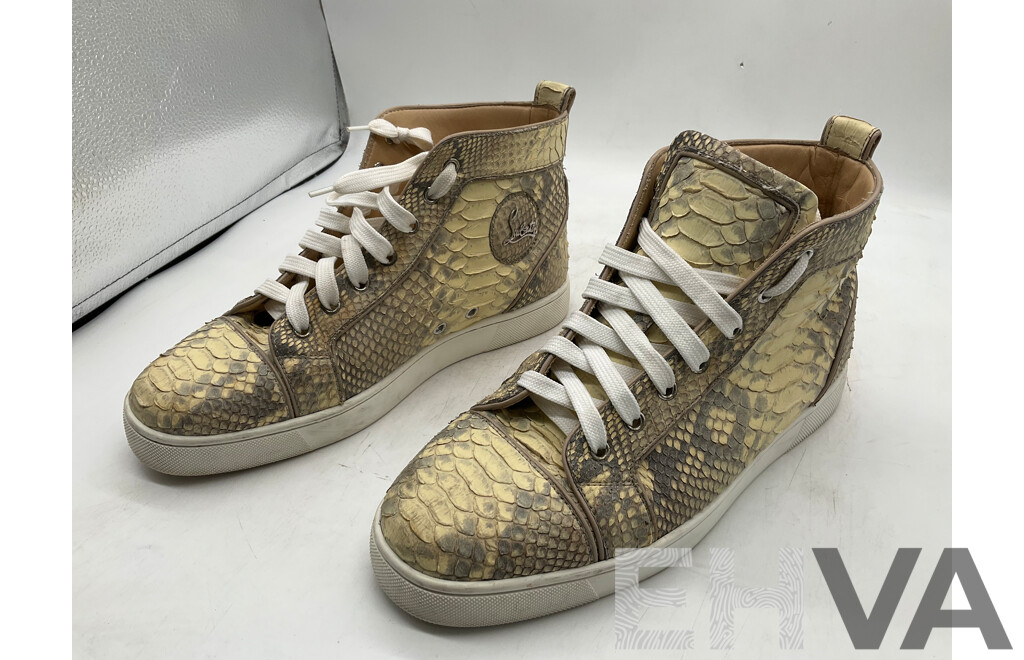 Christian Louboutin Aurelien Flat Python Shoe (Size 42)