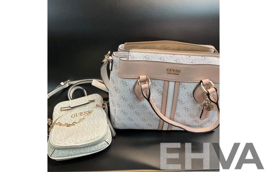GUESS KASINTA Triple Compartment Satchel Bag & Filmore Mini White Crossbody Bag