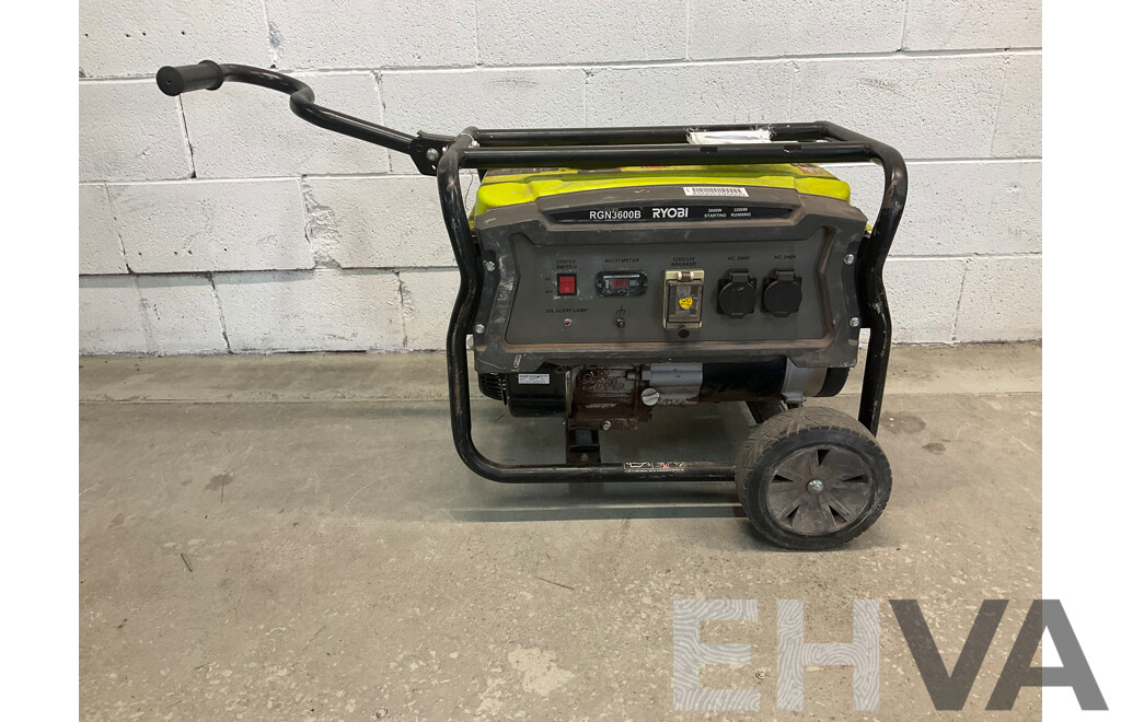 RYOBI RGN3600B 3600W 4 Stroke Petrol Generator