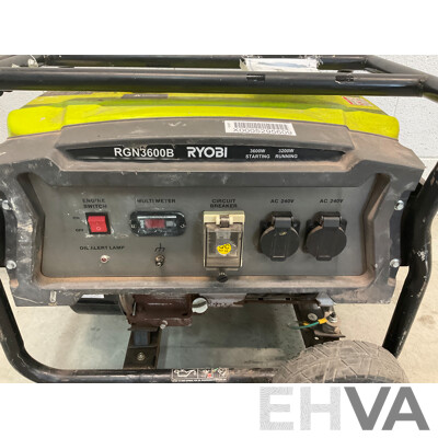 RYOBI RGN3600B 3600W 4 Stroke Petrol Generator