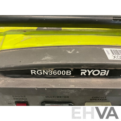 RYOBI RGN3600B 3600W 4 Stroke Petrol Generator
