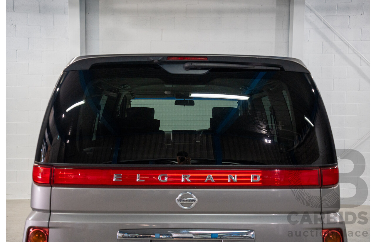 11/2008 Nissan Elgrand Highway Star E51 5 Sp Automatic Bluish Grey Metallic V6 3.5L - 10/2017 Import