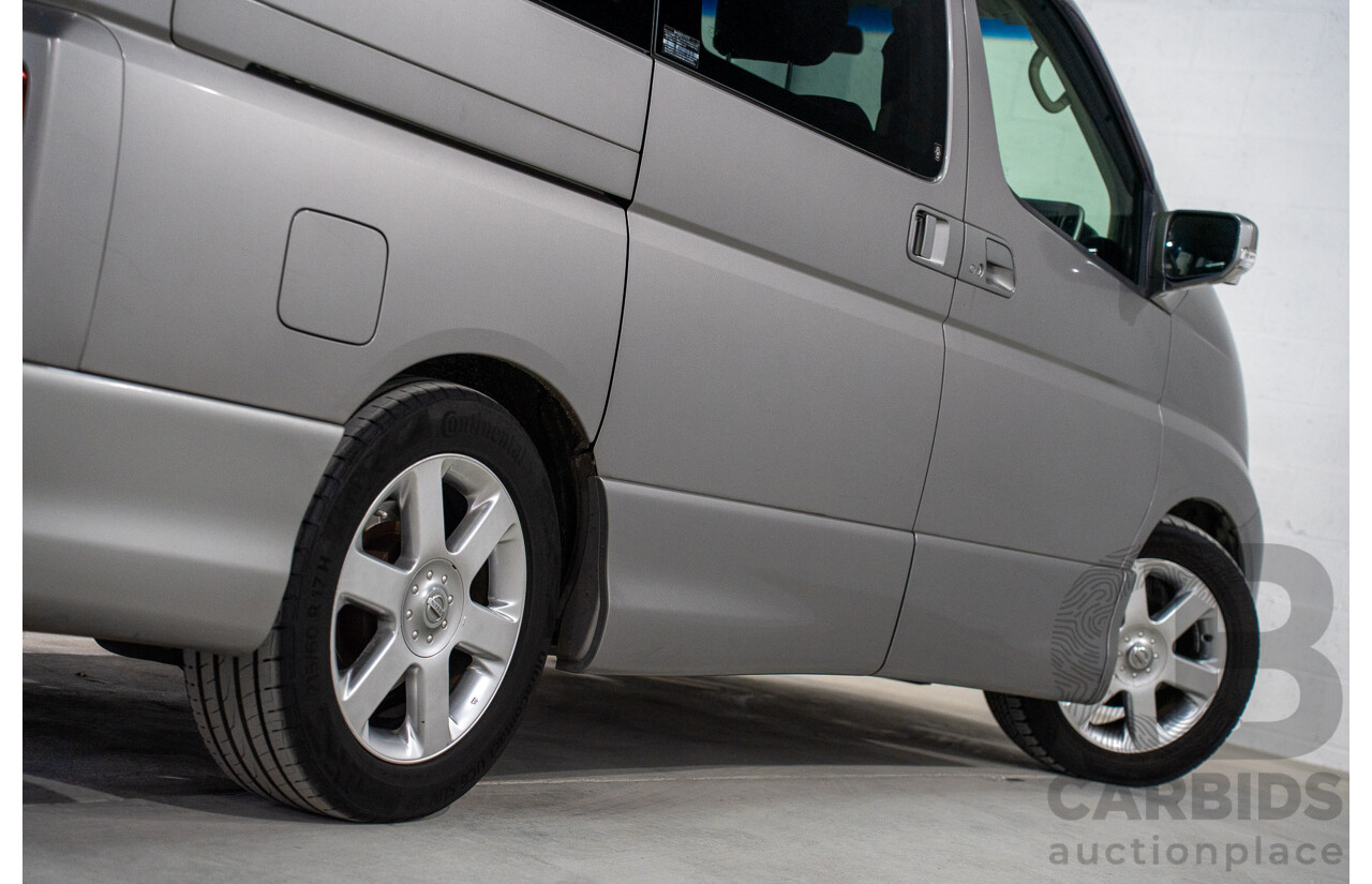 11/2008 Nissan Elgrand Highway Star E51 5 Sp Automatic Bluish Grey Metallic V6 3.5L - 10/2017 Import