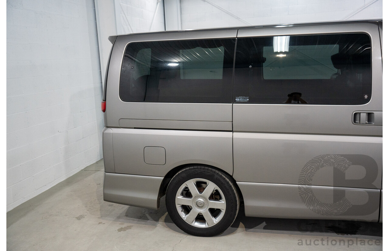 11/2008 Nissan Elgrand Highway Star E51 5 Sp Automatic Bluish Grey Metallic V6 3.5L - 10/2017 Import
