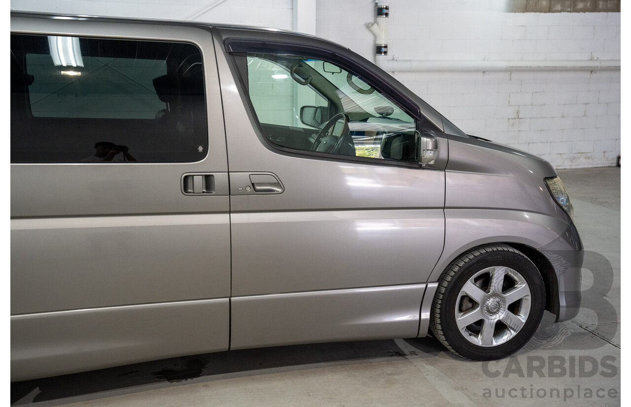 11/2008 Nissan Elgrand Highway Star E51 5 Sp Automatic Bluish Grey Metallic V6 3.5L - 10/2017 Import