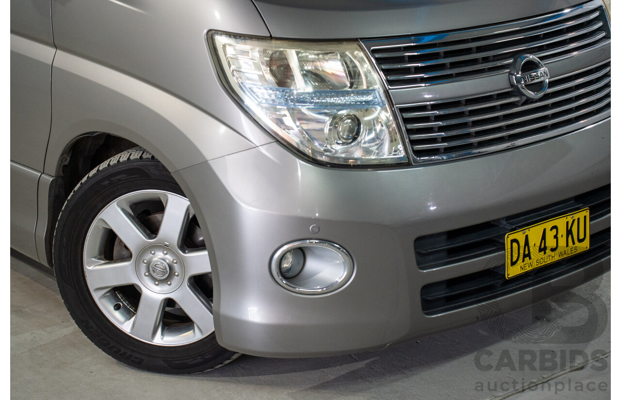 11/2008 Nissan Elgrand Highway Star E51 5 Sp Automatic Bluish Grey Metallic V6 3.5L - 10/2017 Import