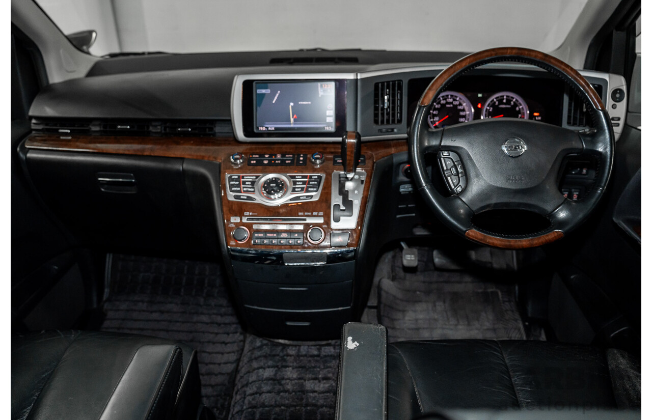 11/2008 Nissan Elgrand Highway Star E51 5 Sp Automatic Bluish Grey Metallic V6 3.5L - 10/2017 Import