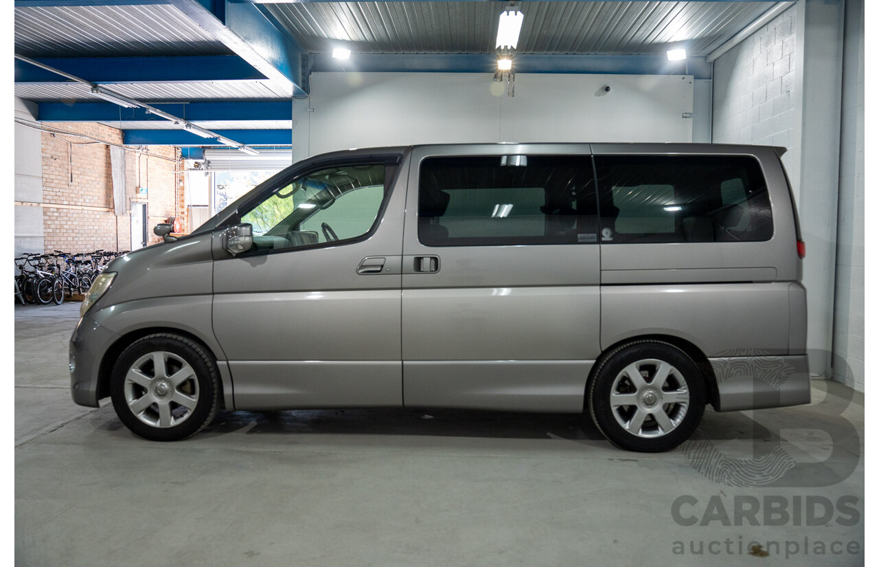 11/2008 Nissan Elgrand Highway Star E51 5 Sp Automatic Bluish Grey Metallic V6 3.5L - 10/2017 Import
