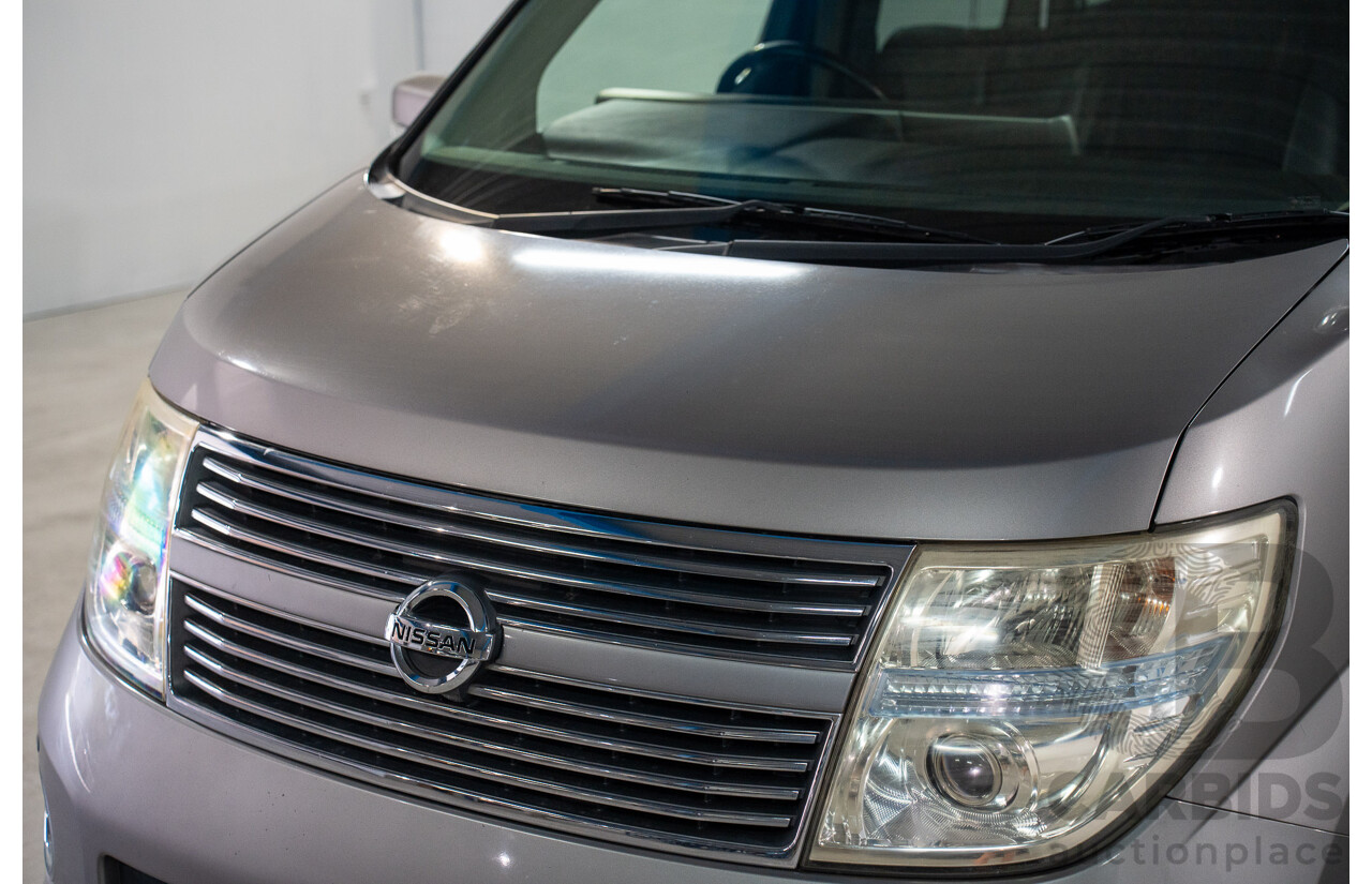 11/2008 Nissan Elgrand Highway Star E51 5 Sp Automatic Bluish Grey Metallic V6 3.5L - 10/2017 Import