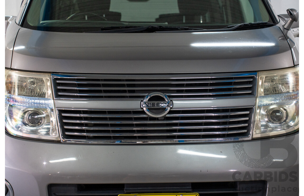 11/2008 Nissan Elgrand Highway Star E51 5 Sp Automatic Bluish Grey Metallic V6 3.5L - 10/2017 Import