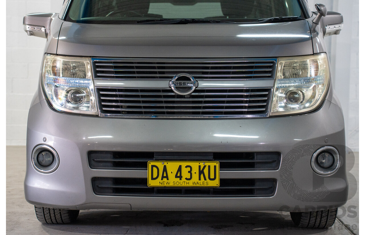 11/2008 Nissan Elgrand Highway Star E51 5 Sp Automatic Bluish Grey Metallic V6 3.5L - 10/2017 Import