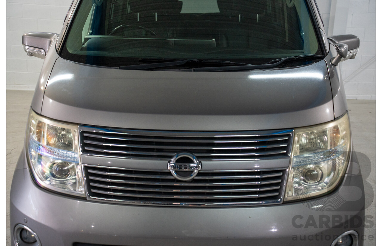 11/2008 Nissan Elgrand Highway Star E51 5 Sp Automatic Bluish Grey Metallic V6 3.5L - 10/2017 Import