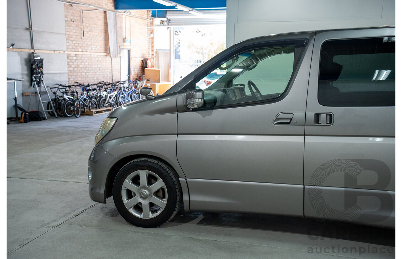 11/2008 Nissan Elgrand Highway Star E51 5 Sp Automatic Bluish Grey Metallic V6 3.5L - 10/2017 Import