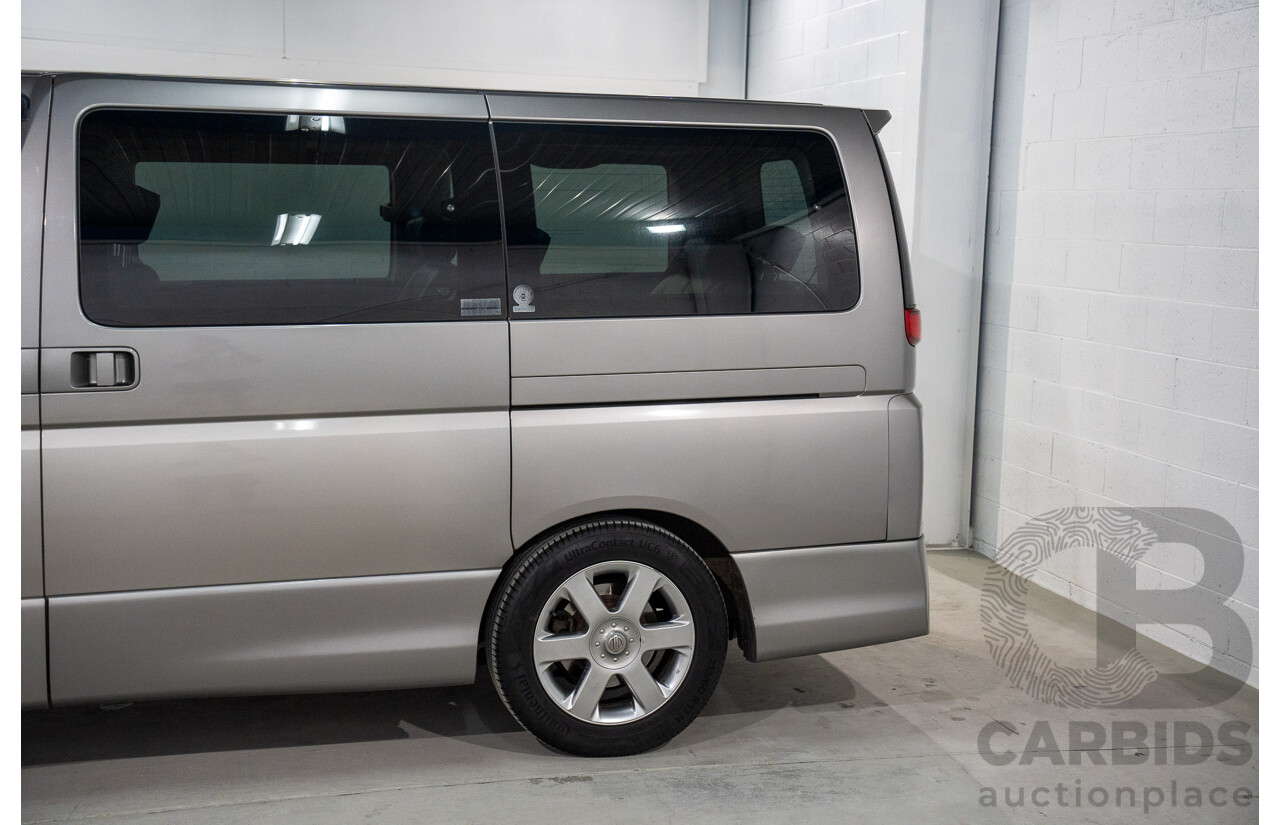 11/2008 Nissan Elgrand Highway Star E51 5 Sp Automatic Bluish Grey Metallic V6 3.5L - 10/2017 Import