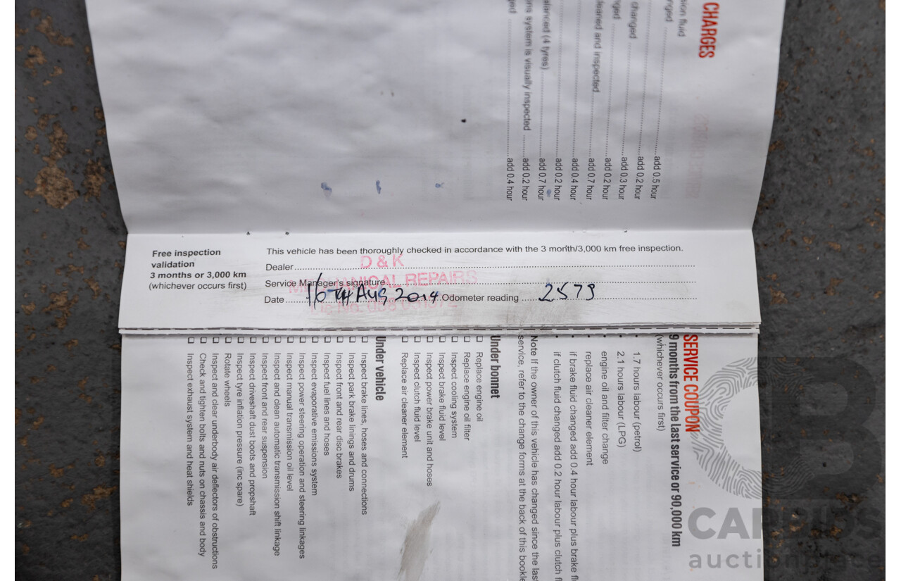 7/2014 Holden Commodore SV6 VF 4d Sportwagon White 3.6L