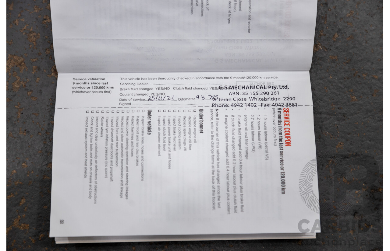 7/2014 Holden Commodore SV6 VF 4d Sportwagon White 3.6L