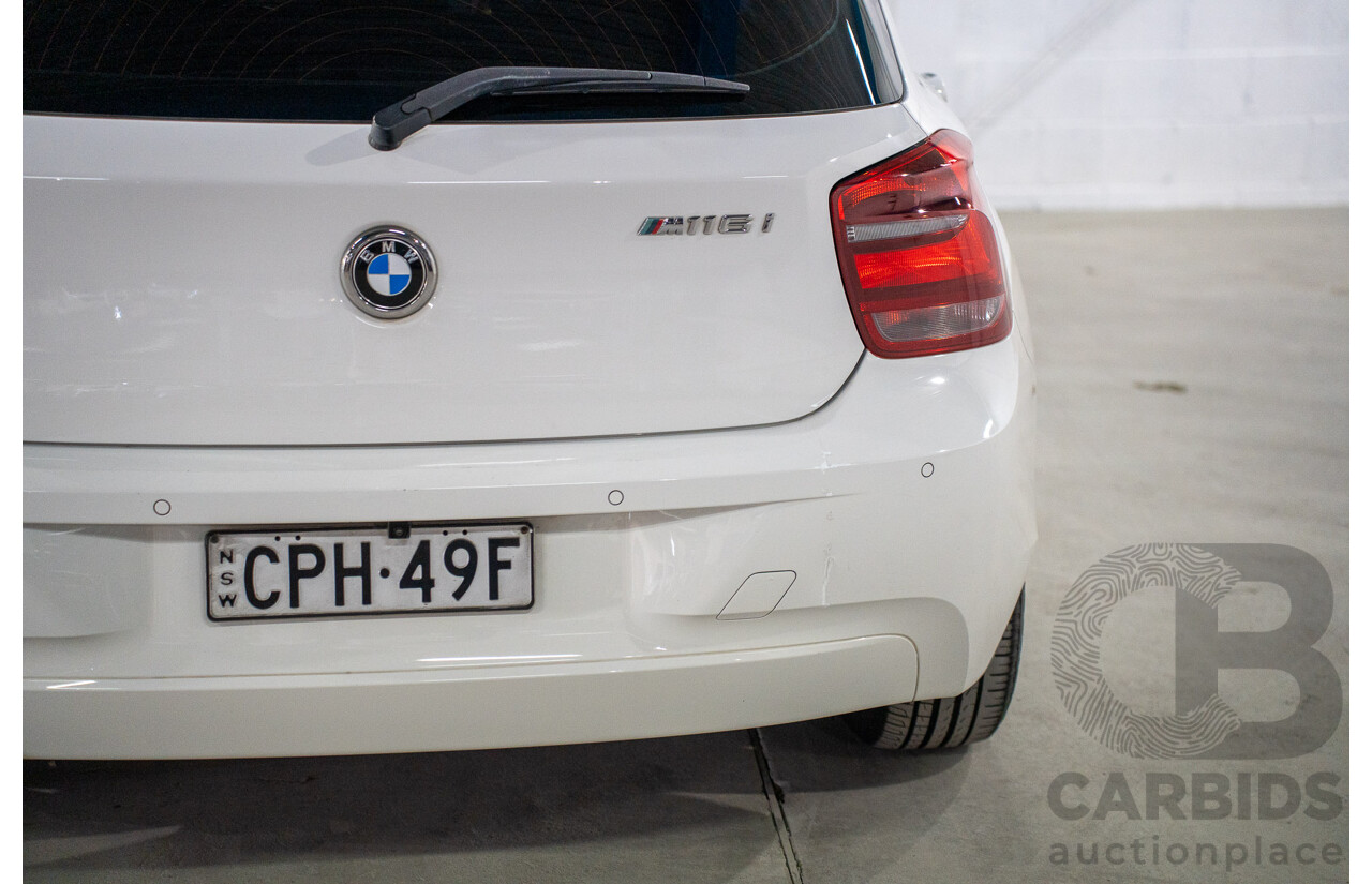 1/2013 BMW 116i F20 MY13 5d Hatchback Alpine White Turbo 1.6L