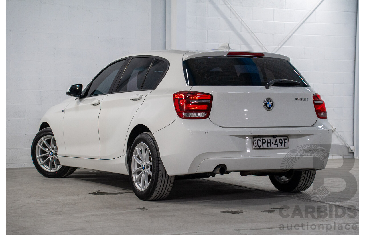 1/2013 BMW 116i F20 MY13 5d Hatchback Alpine White Turbo 1.6L