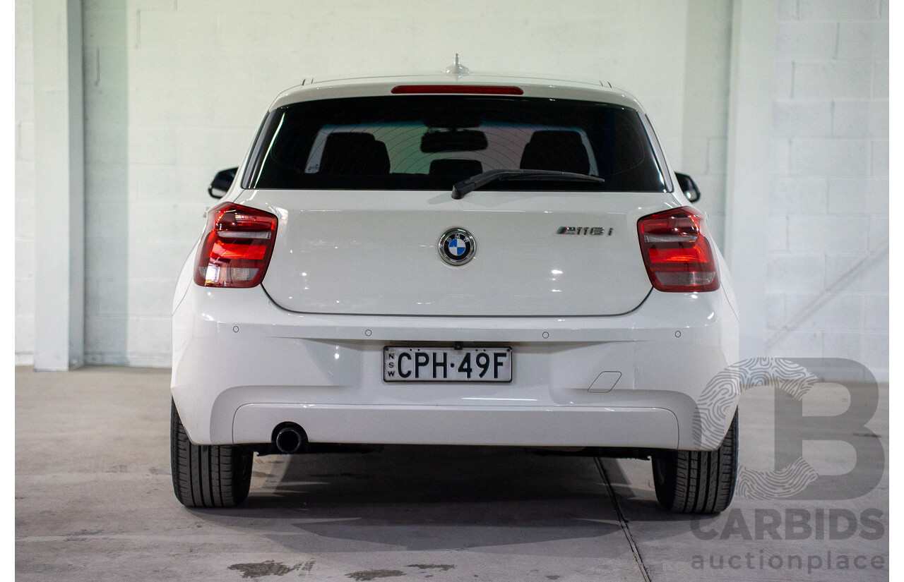 1/2013 BMW 116i F20 MY13 5d Hatchback Alpine White Turbo 1.6L