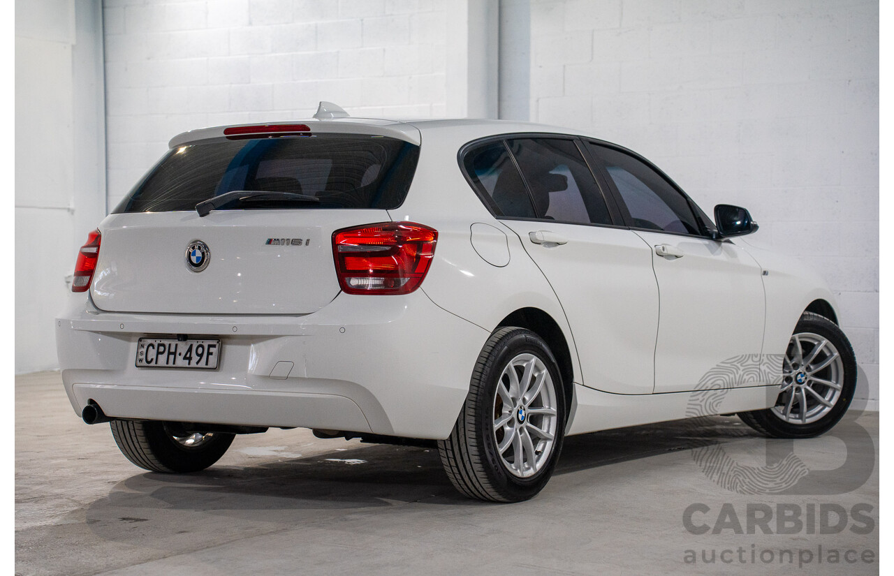 1/2013 BMW 116i F20 MY13 5d Hatchback Alpine White Turbo 1.6L