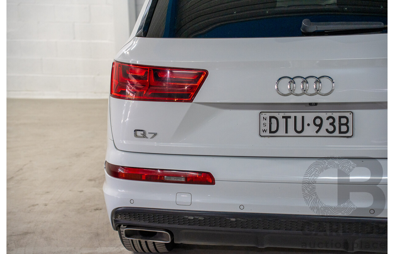01/2018 Audi Q7 3.0 TDI Quattro (AWD) 4M MY18 4d Wagon Carrara White Turbo Diesel V6 3.0L - 7 Seater