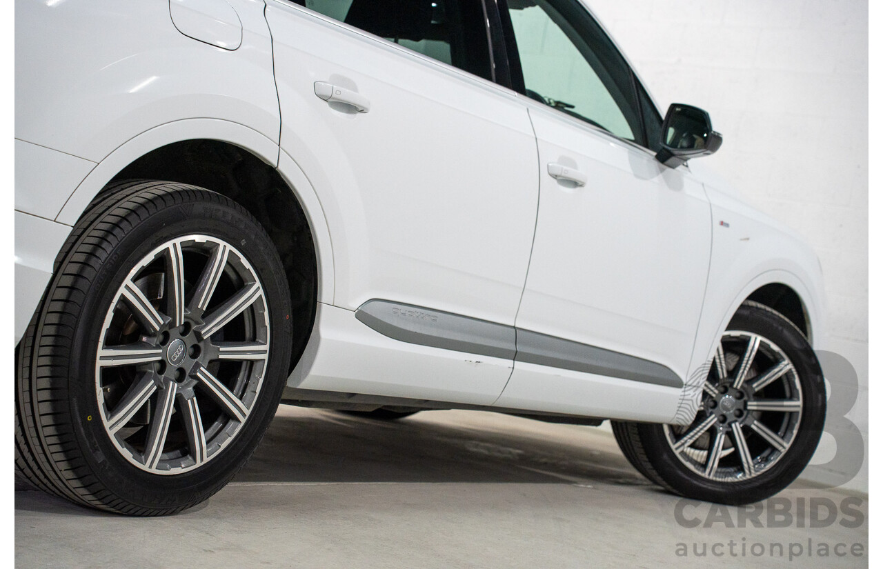 01/2018 Audi Q7 3.0 TDI Quattro (AWD) 4M MY18 4d Wagon Carrara White Turbo Diesel V6 3.0L - 7 Seater