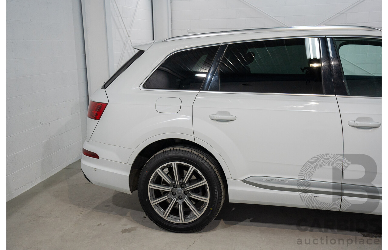 01/2018 Audi Q7 3.0 TDI Quattro (AWD) 4M MY18 4d Wagon Carrara White Turbo Diesel V6 3.0L - 7 Seater